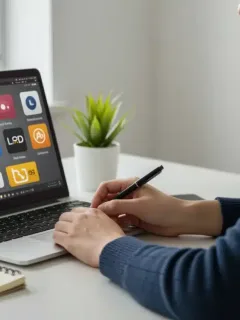 Strategic planning on a laptop to maximize free trial benefits in 2025