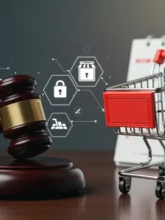 Illustration of new federal consumer protection laws for online shopping in 2025