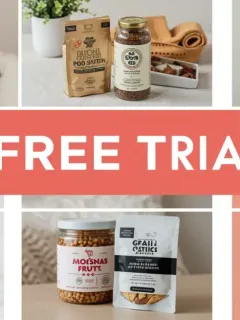 Vibrant collage of subscription box items from new free trial lifestyle subscriptions launched in late 2025, emphasizing discovery and modern living.