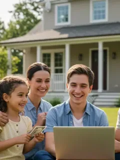 Family engaging in smart swapping, reducing household costs