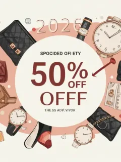 Exclusive deals alert graphic with 50% off on lifestyle brands 2026
