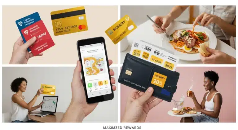 Variety of loyalty cards and digital reward interfaces for 2025