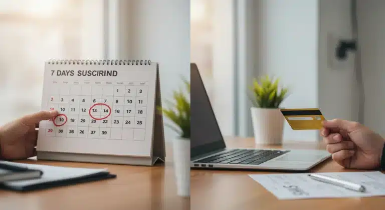 Comparing 7-day versus 30-day free trial terms on digital calendars