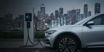 Electric vehicle charging, symbolizing EPA's 2025 emissions standards impact on automakers