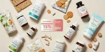 Unlock 15% Off Premium Wellness Products: 2025 Loyalty Guide Assortment of premium wellness products with a loyalty program discount overlay