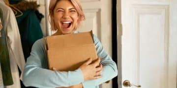 Woman happy with Subscription Box Deals.
