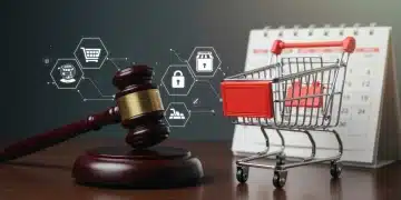 Illustration of new federal consumer protection laws for online shopping in 2025
