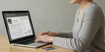 Person meticulously reviewing free trial terms on a tablet