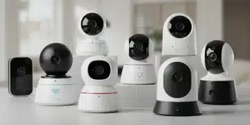 Six innovative home security cameras for US homes displayed on a modern surface