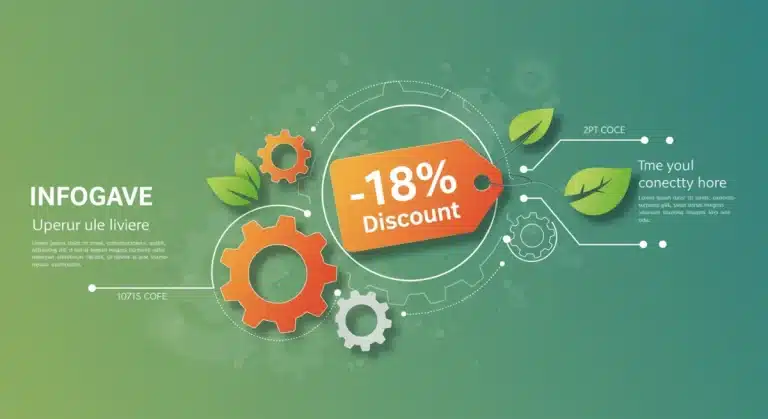 Infographic showing 18% savings on sustainable lifestyle choices through partnerships.