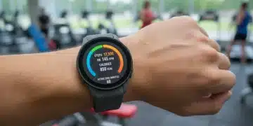 ABC Fitness Tracker 2026 on wrist displaying health data