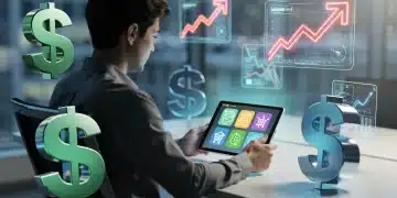 Tablet showing subscription apps and significant cost savings