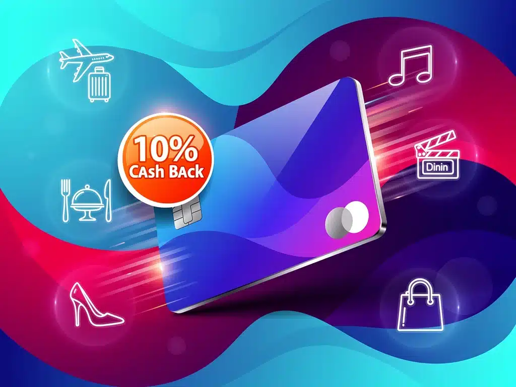 Credit card with 10% cash back on lifestyle purchases, symbolizing smart spending and rewards maximization.