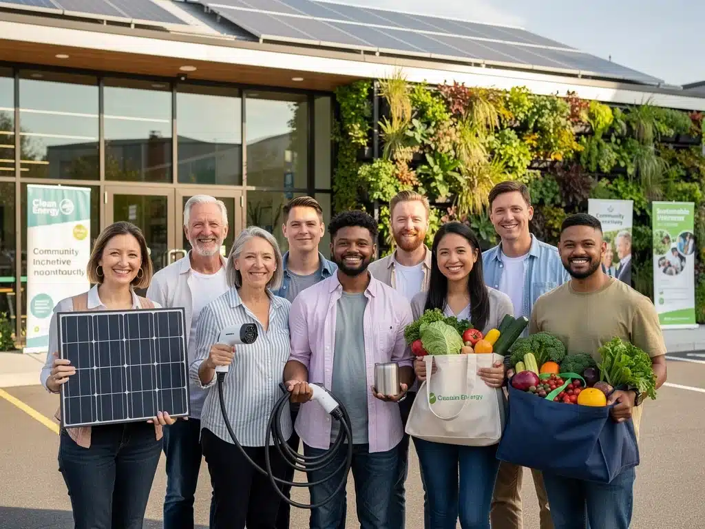 Community embracing sustainable products with new government incentives.