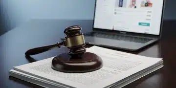 Gavel and laptop symbolizing federal consumer protection bill for online shopping rights