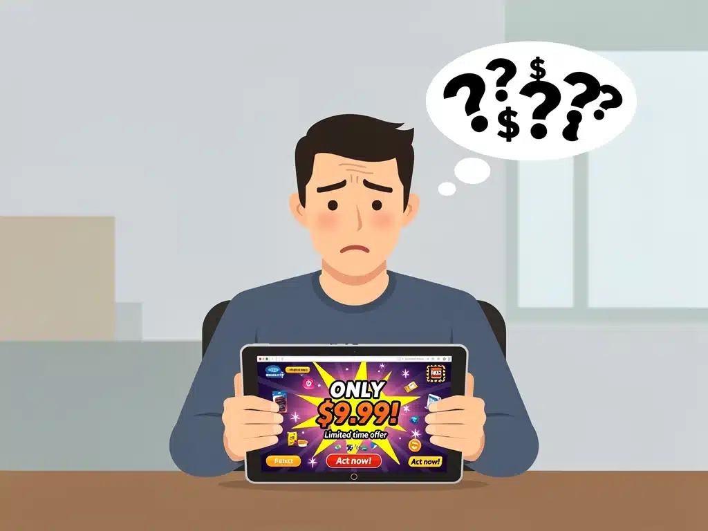 Identifying deceptive product advertisements and scam warnings