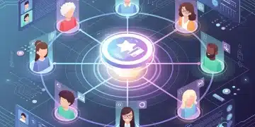 Futuristic digital network illustrating personalized loyalty programs