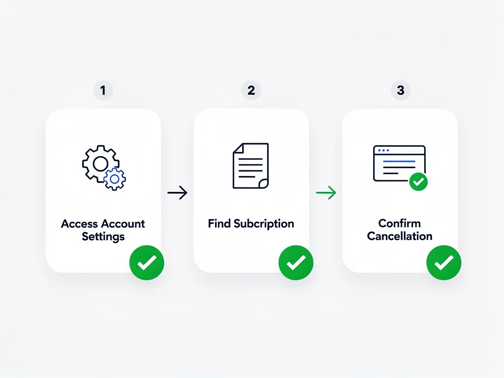Simplified cancellation process flowchart for subscription services